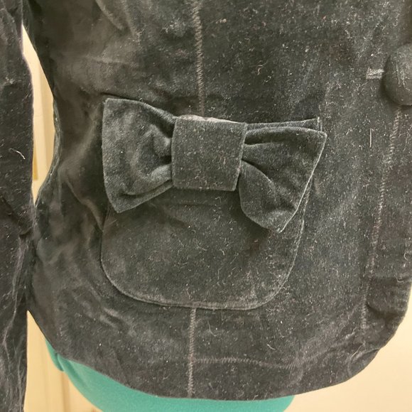 Willi Smith Size 14 Black Velvet Blazer - Picture 3 of 3